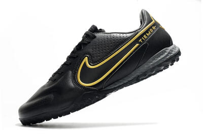 Men's Nike React Tiempo Legend 9 Pro TF Football Shoes - Black/Gold/White