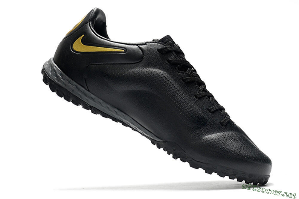 Men's Nike React Tiempo Legend 9 Pro TF Football Shoes - Black/Gold/White 4