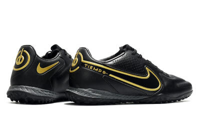 Men's Nike React Tiempo Legend 9 Pro TF Football Shoes - Black/Gold/White