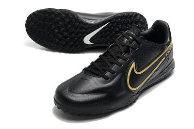 Men's Nike React Tiempo Legend 9 Pro TF Football Shoes - Black/Gold/White