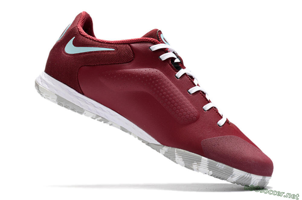 Men's Nike React Tiempo Legend 9 Pro IC Football Shoes - Red/White/Jade 4