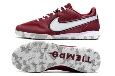 Men's Nike React Tiempo Legend 9 Pro IC Football Shoes - Red/White/Jade