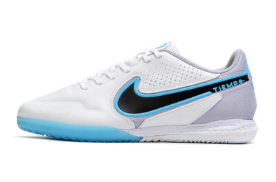 Men's Nike React Tiempo Legend 9 Pro IC Football Shoes - White/Blue/Black