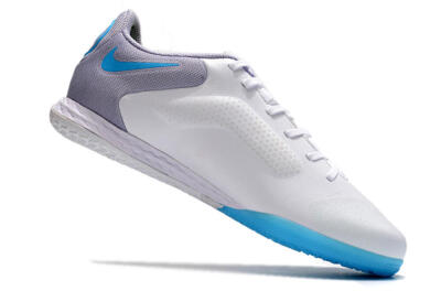 Men's Nike React Tiempo Legend 9 Pro IC Football Shoes - White/Blue/Black
