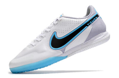 Men's Nike React Tiempo Legend 9 Pro IC Football Shoes - White/Blue/Black