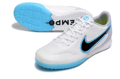 Men's Nike React Tiempo Legend 9 Pro IC Football Shoes - White/Blue/Black