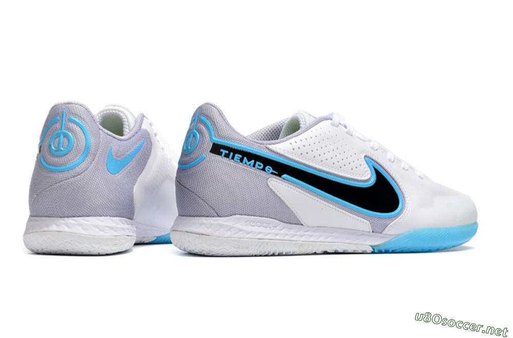 Men's Nike React Tiempo Legend 9 Pro IC Football Shoes - White/Blue/Black 6