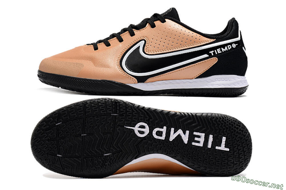 Men's Nike React Tiempo Legend 9 Pro IC Football Shoes - Gold/Black/White 1