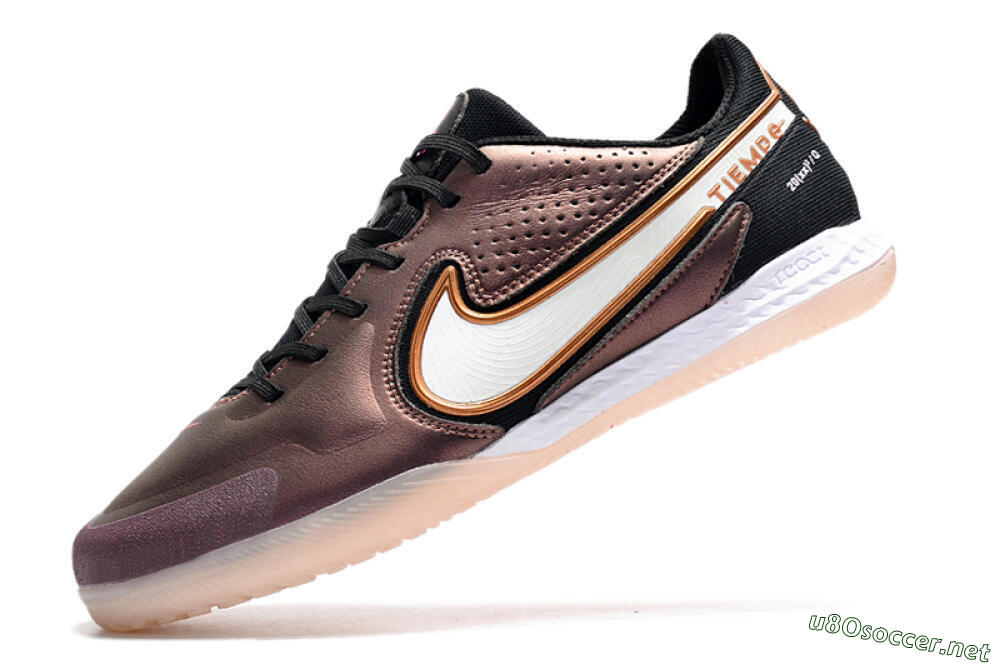 Men's Nike React Tiempo Legend 9 Pro IC Football Shoes - Gold/White/Black 5
