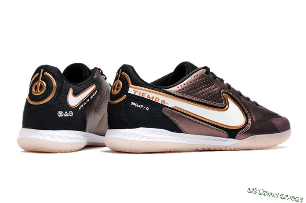 Men's Nike React Tiempo Legend 9 Pro IC Football Shoes - Gold/White/Black 6