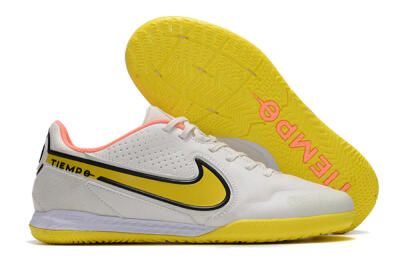 Men's Nike React Tiempo Legend 9 Pro IC Football Shoes - White/Black/Yellow