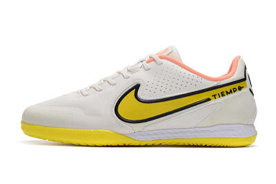 Men's Nike React Tiempo Legend 9 Pro IC Football Shoes - White/Black/Yellow