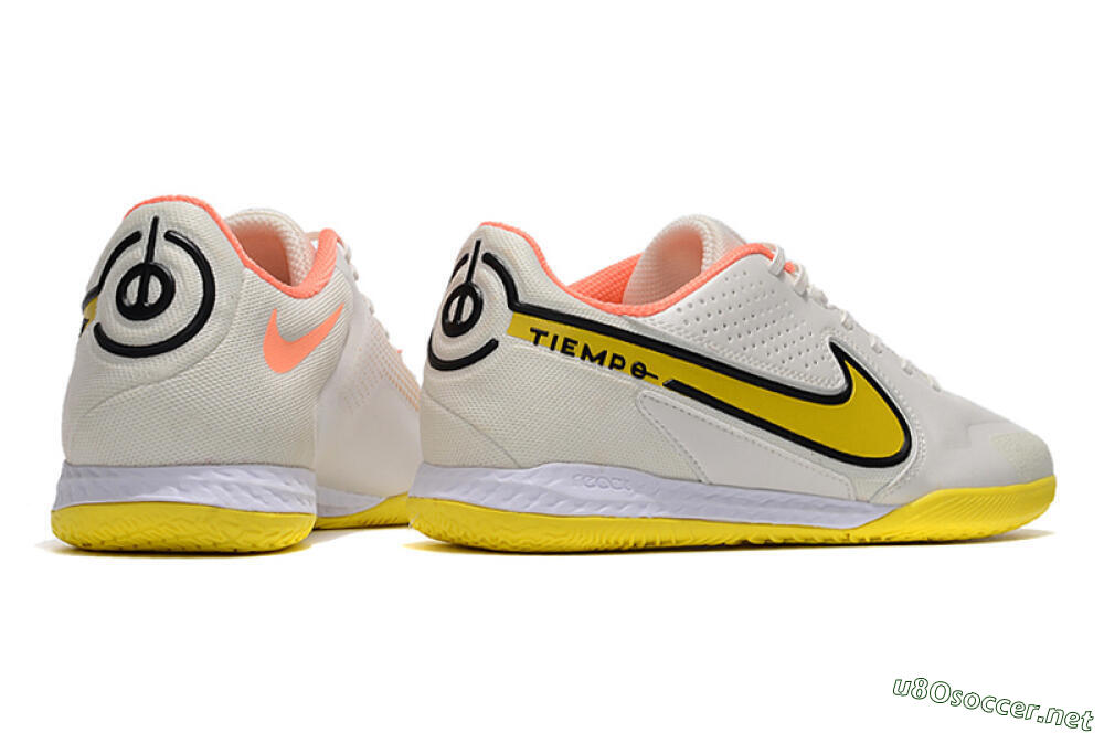 Men's Nike React Tiempo Legend 9 Pro IC Football Shoes - White/Black/Yellow 6