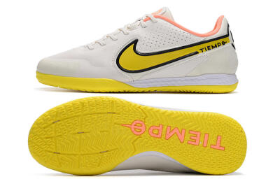 Men's Nike React Tiempo Legend 9 Pro IC Football Shoes - White/Black/Yellow
