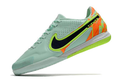Men's Nike React Tiempo Legend 9 Pro IC Football Shoes - Jade/Black/Yellow/Red
