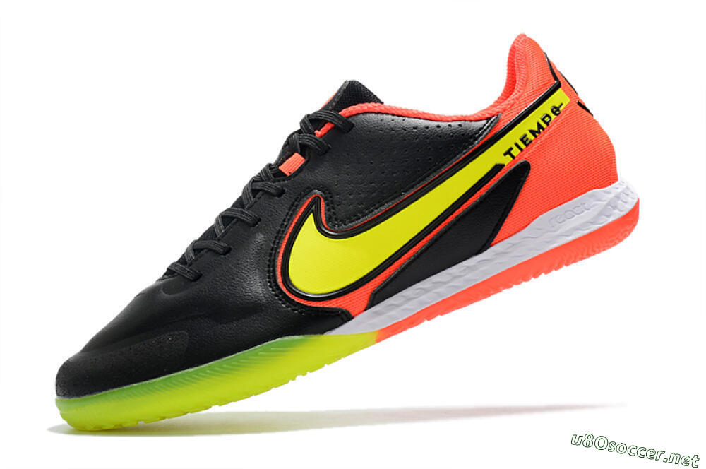Men's Nike React Tiempo Legend 9 Pro IC Football Shoes - Black/Yellow/Red 5