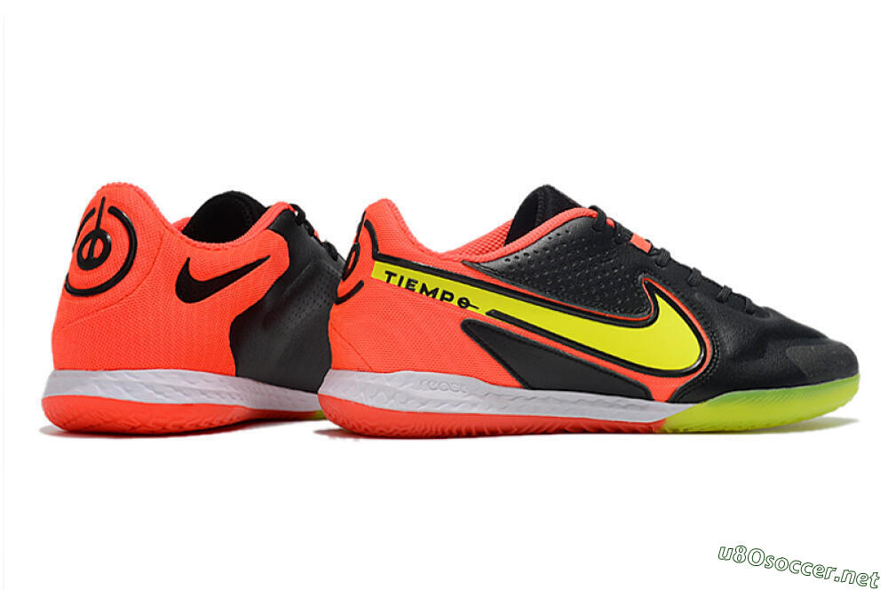 Men's Nike React Tiempo Legend 9 Pro IC Football Shoes - Black/Yellow/Red 6
