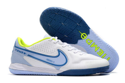 Men's Nike React Tiempo Legend 9 Pro IC Football Shoes - White/Blue/Yellow