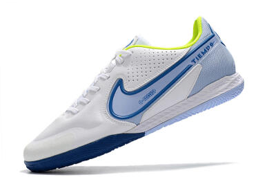 Men's Nike React Tiempo Legend 9 Pro IC Football Shoes - White/Blue/Yellow