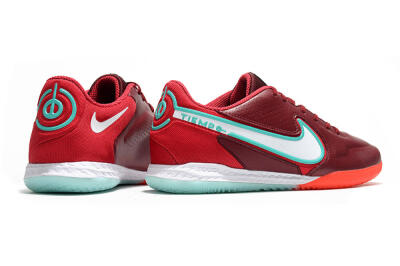Men's Nike React Tiempo Legend 9 Pro IC Football Shoes - Red/Jade/White