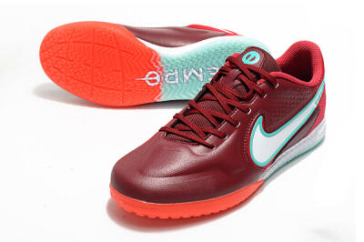 Men's Nike React Tiempo Legend 9 Pro IC Football Shoes - Red/Jade/White