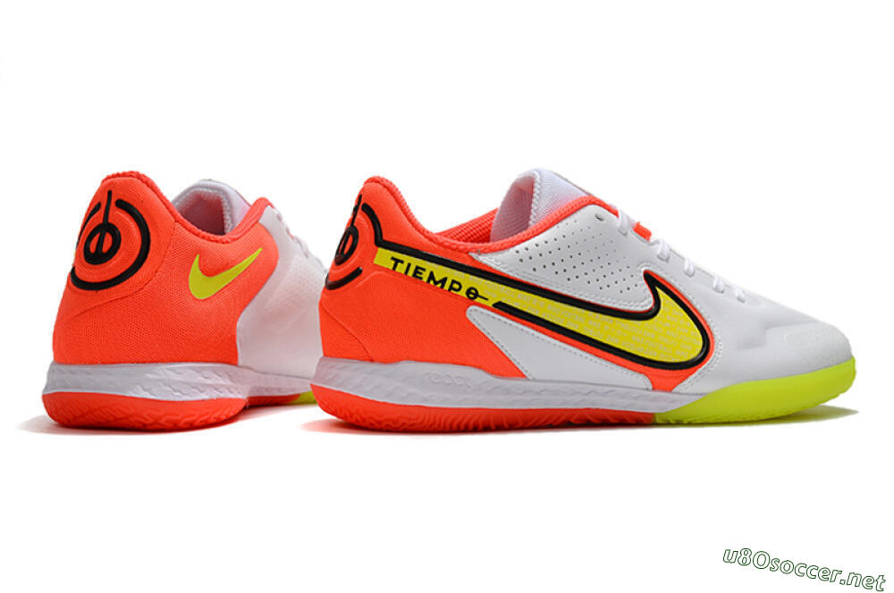 Men's Nike React Tiempo Legend 9 Pro IC Football Shoes - White/Yellow/Red 6