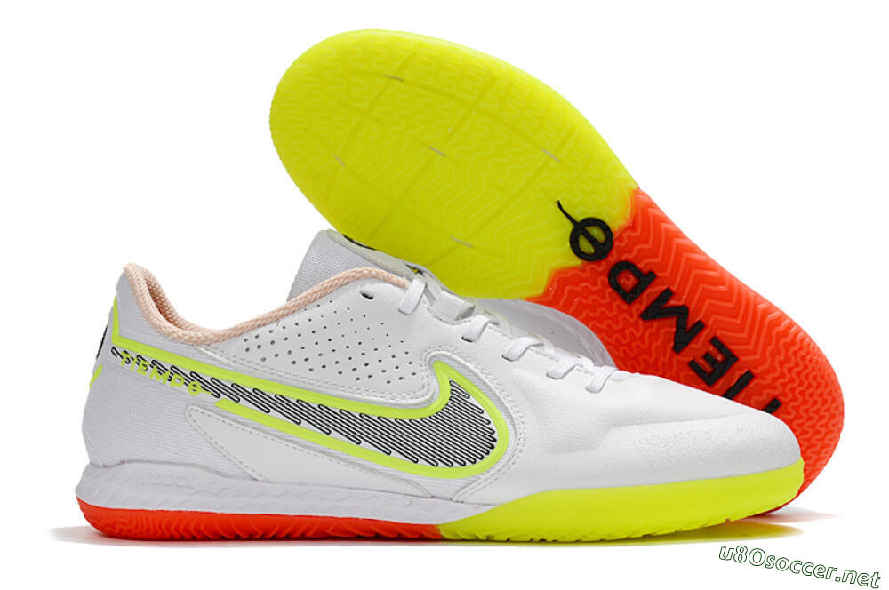 Men's Nike React Tiempo Legend 9 Pro IC Football Shoes - White/Black/Yellow/Red 2