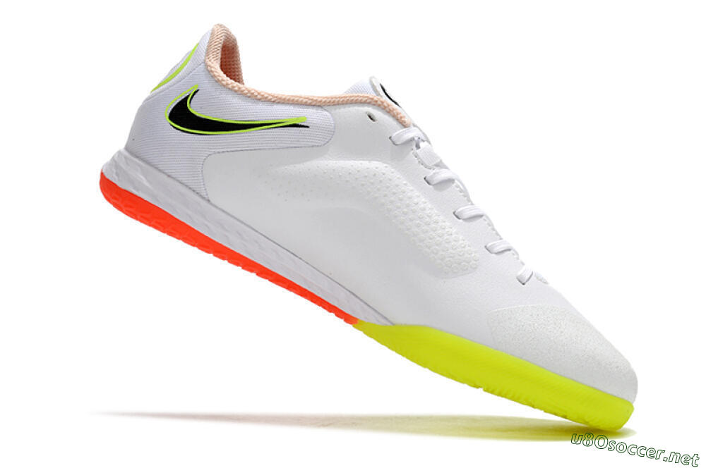 Men's Nike React Tiempo Legend 9 Pro IC Football Shoes - White/Black/Yellow/Red 4