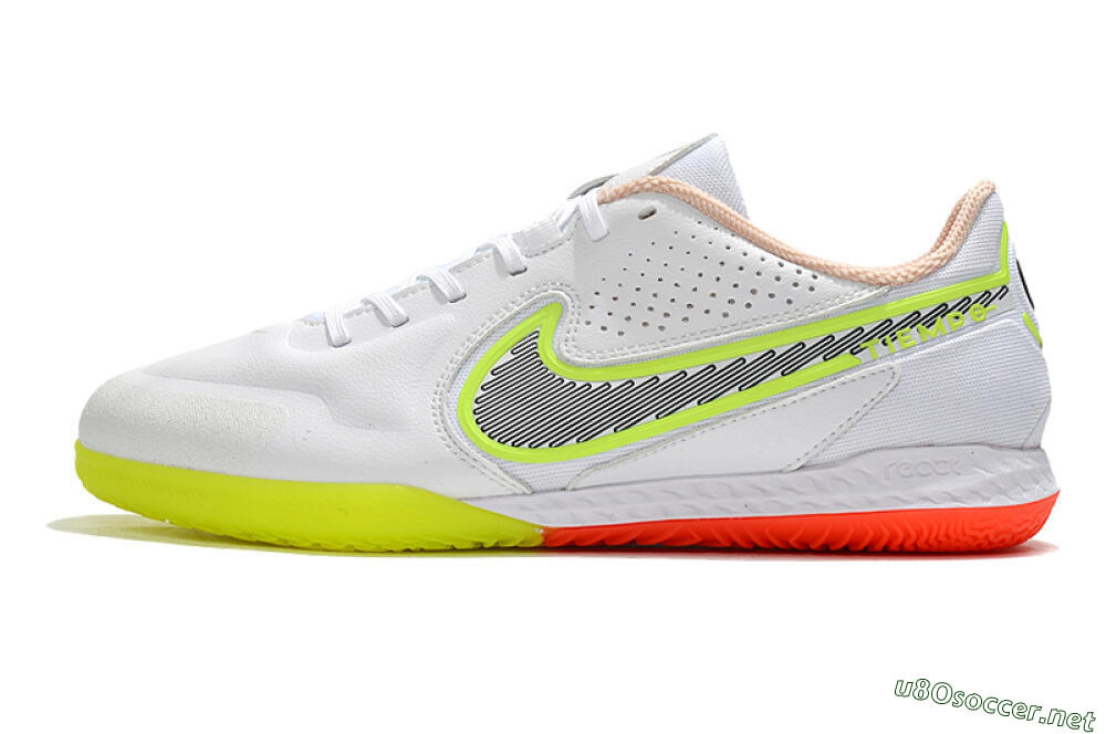 Men's Nike React Tiempo Legend 9 Pro IC Football Shoes - White/Black/Yellow/Red 0