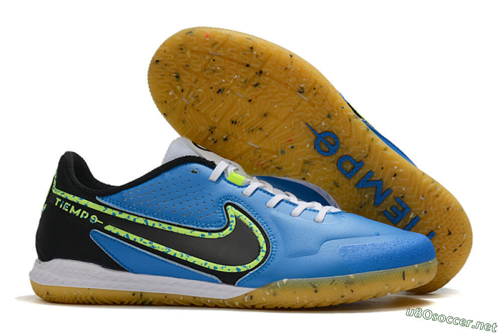 Men's Nike React Tiempo Legend 9 Pro IC Football Shoes - Blue/Yellow/Black 2