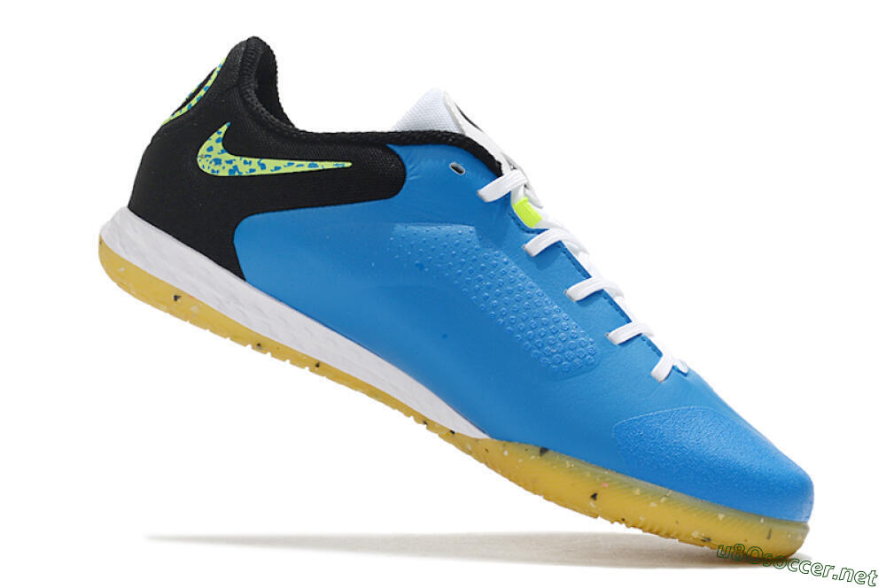 Men's Nike React Tiempo Legend 9 Pro IC Football Shoes - Blue/Yellow/Black 4