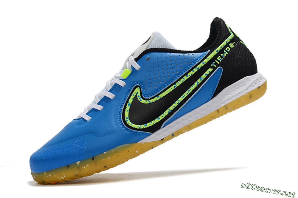 Men's Nike React Tiempo Legend 9 Pro IC Football Shoes - Blue/Yellow/Black 5