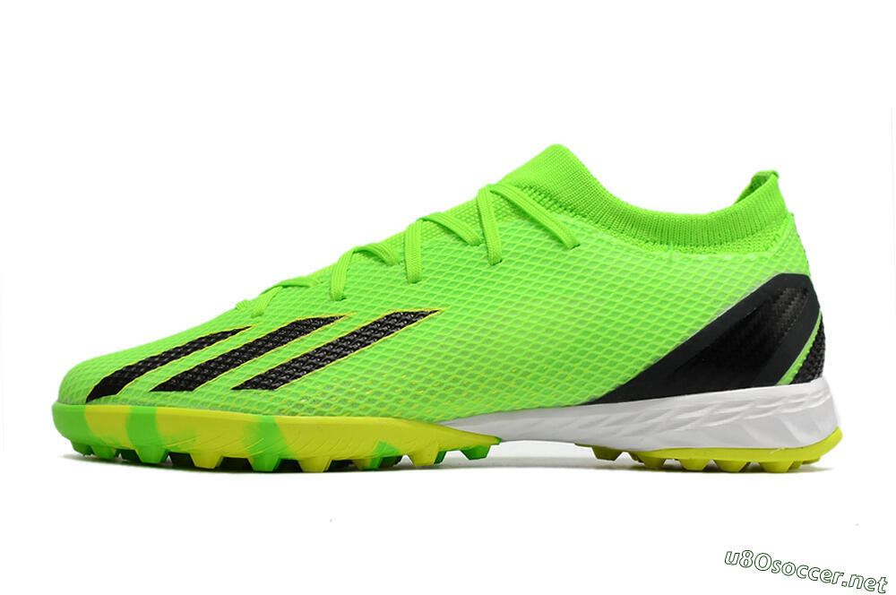 Men's Adidas X Speedportal.3 TF Football Shoes - Yellow/Black/White 0