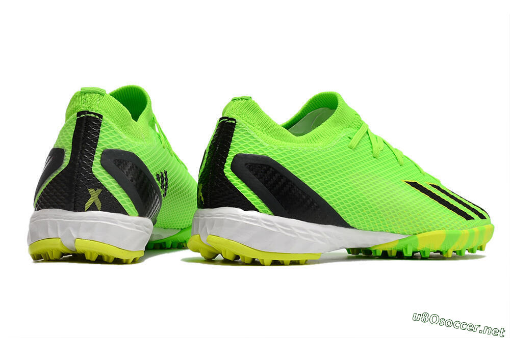 Men's Adidas X Speedportal.3 TF Football Shoes - Yellow/Black/White 6