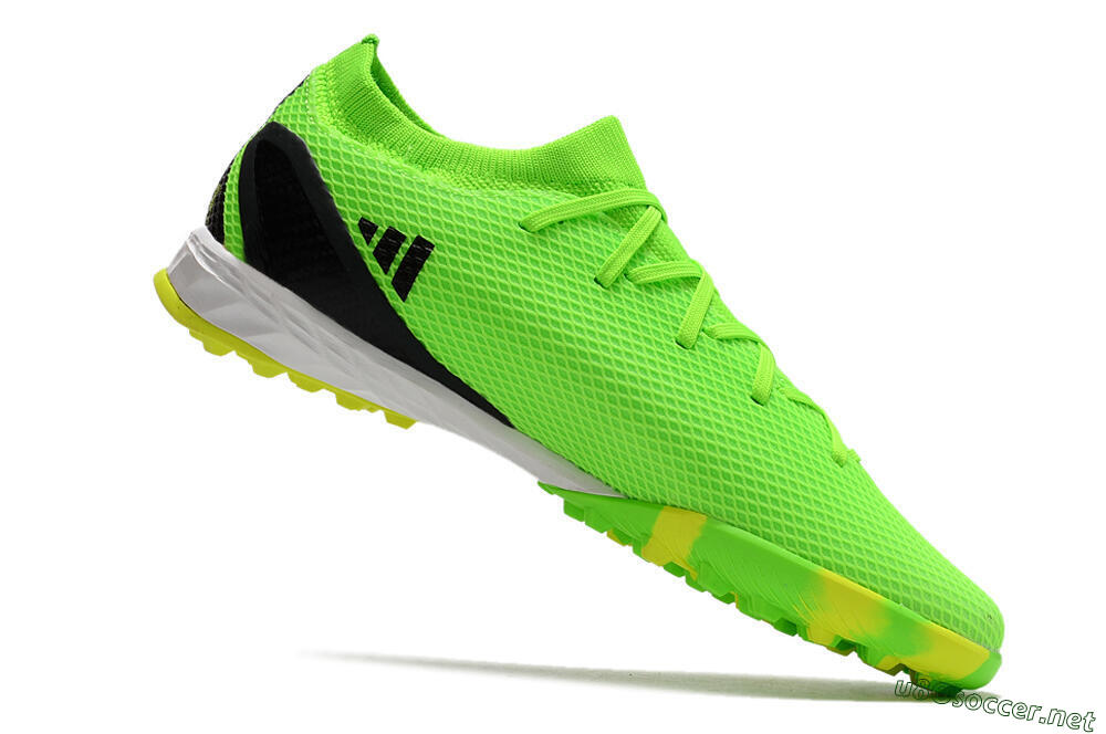 Men's Adidas X Speedportal.3 TF Football Shoes - Yellow/Black/White 4