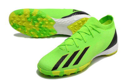 Men's Adidas X Speedportal.3 TF Football Shoes - Yellow/Black/White
