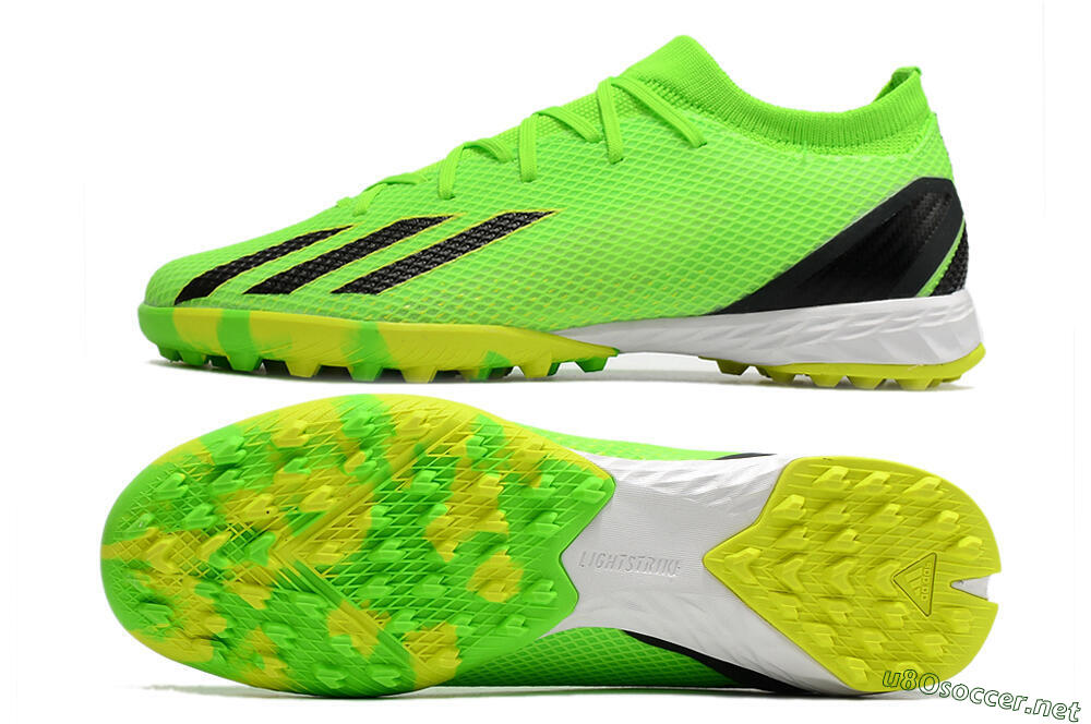 Men's Adidas X Speedportal.3 TF Football Shoes - Yellow/Black/White 1