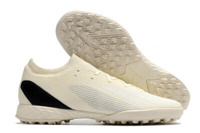 Men's Adidas X Speedportal.3 TF Football Shoes - Beige/White/Black