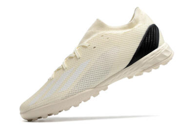 Men's Adidas X Speedportal.3 TF Football Shoes - Beige/White/Black
