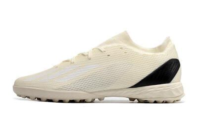 Men's Adidas X Speedportal.3 TF Football Shoes - Beige/White/Black