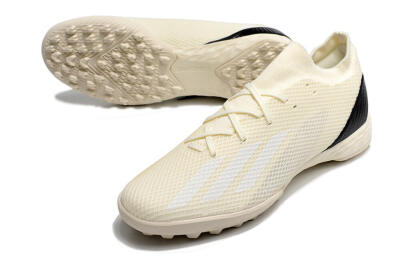 Men's Adidas X Speedportal.3 TF Football Shoes - Beige/White/Black