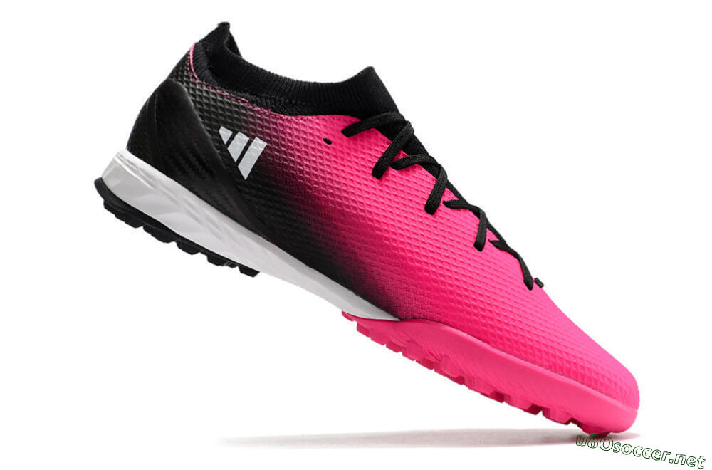 Men's Adidas X Speedportal.3 TF Football Shoes - Pink/White/Black 4
