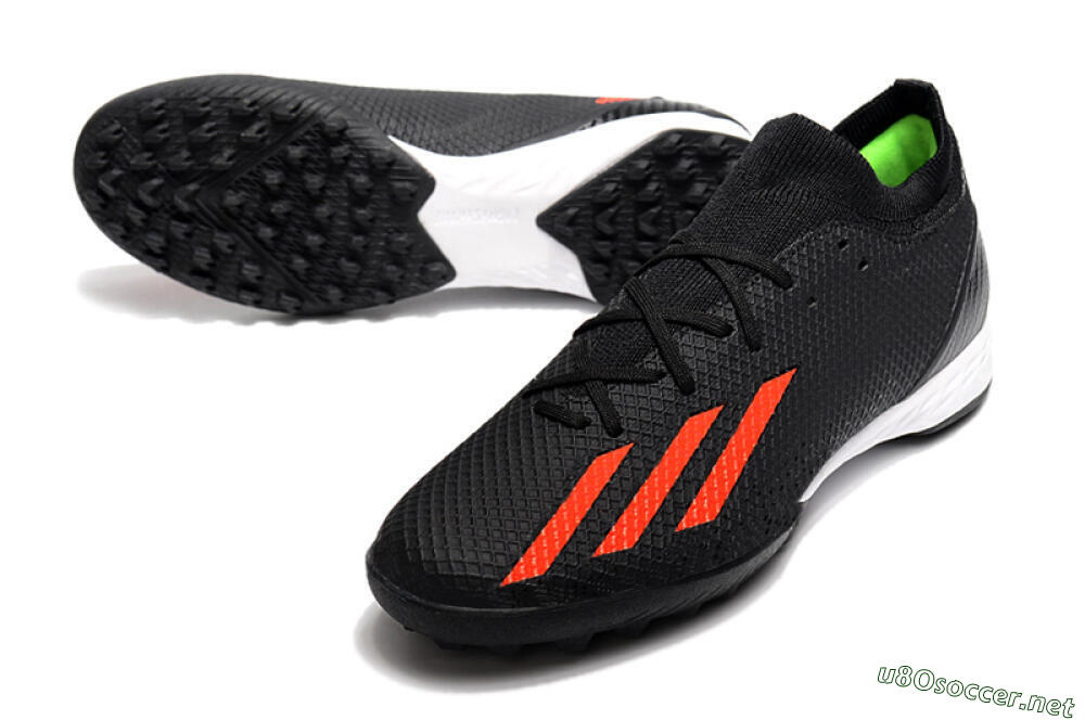 Men's Adidas X Speedportal.3 TF Football Shoes - Black/Red/White 3