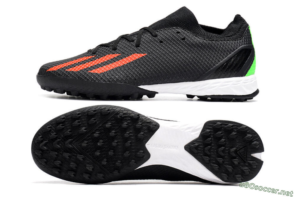 Men's Adidas X Speedportal.3 TF Football Shoes - Black/Red/White 1