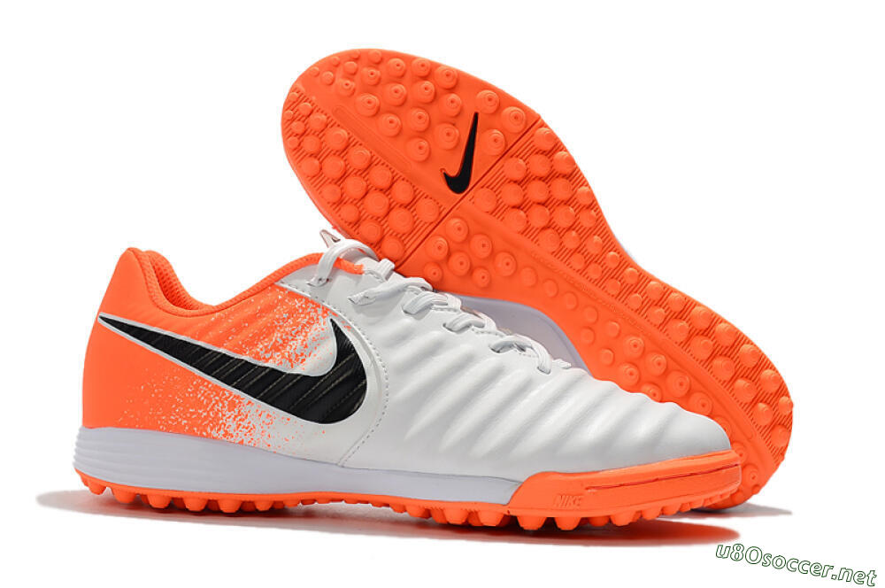 Men's Nike Tiempox Ligera IV TF Football Shoes - White/Black/Red 2