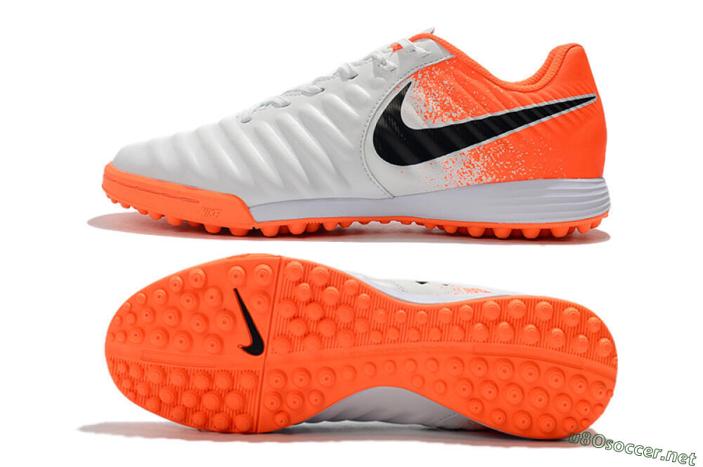 Men's Nike Tiempox Ligera IV TF Football Shoes - White/Black/Red 1
