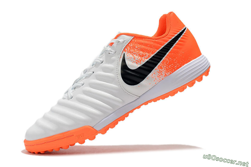 Men's Nike Tiempox Ligera IV TF Football Shoes - White/Black/Red 8