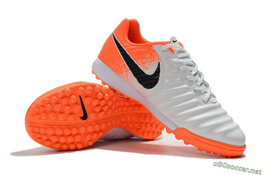 Men's Nike Tiempox Ligera IV TF Football Shoes - White/Black/Red 4