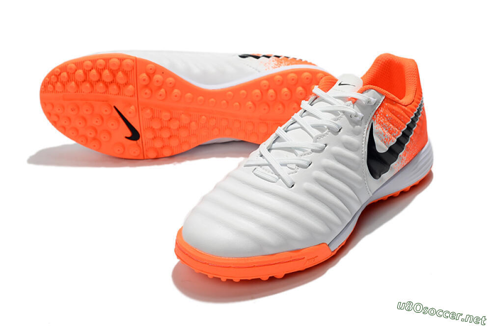 Men's Nike Tiempox Ligera IV TF Football Shoes - White/Black/Red 3