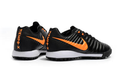 Men's Nike Tiempox Ligera IV TF Football Shoes - Black/Orange/White